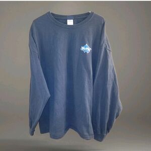 Blue Pig Bbq And Blues Moab Utah Black Long Sleeve Plus Size 3x 100% Cotton